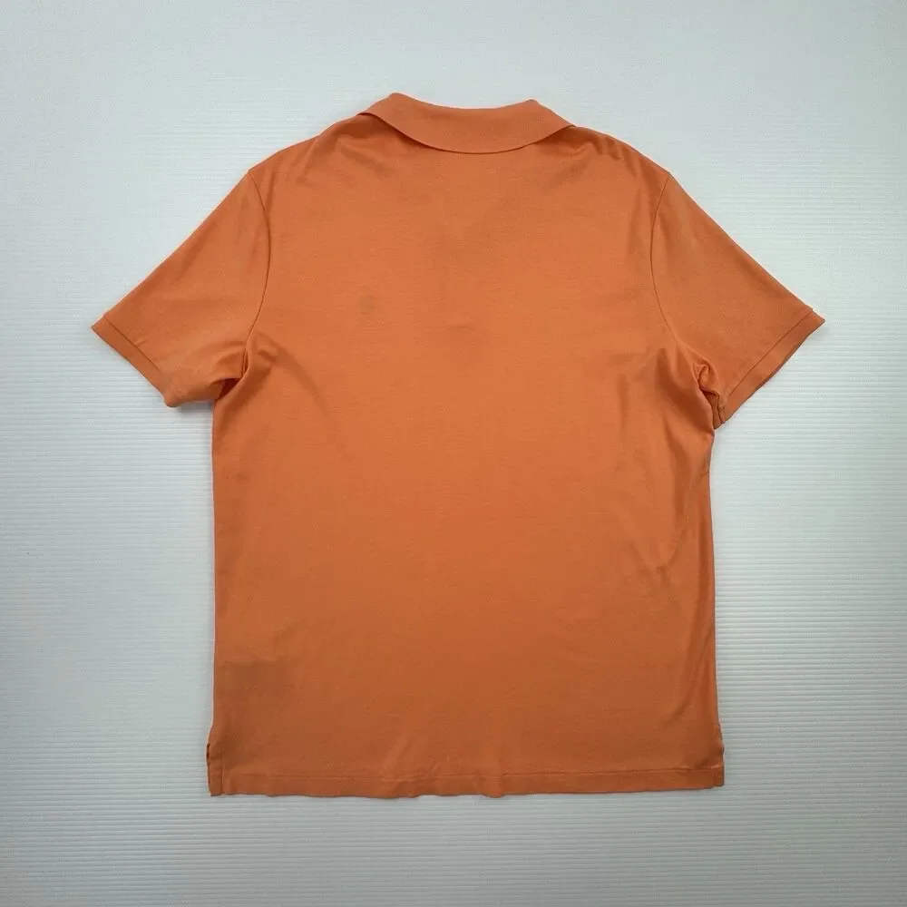 Polo Ralph Lauren Classic Fit Polo Shirt Mens M Orange Pony Logo Cotton Golf